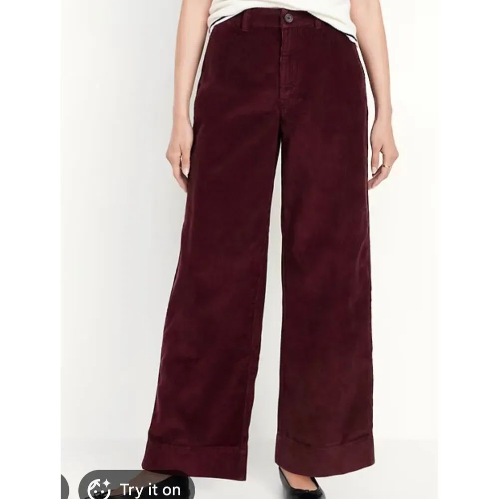 Old Navy high rise corduroy wide leg pant size 12